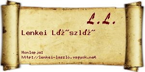 Lenkei László névjegykártya