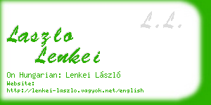 laszlo lenkei business card