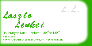 laszlo lenkei business card